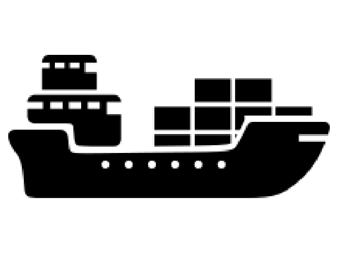 ship with containers - graphic